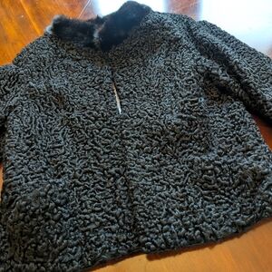 Vintage Black Fur Jacket